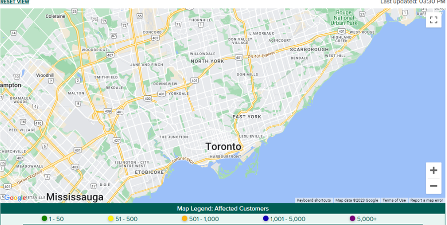 Check the Toronto Hydro Power Outage Map Today