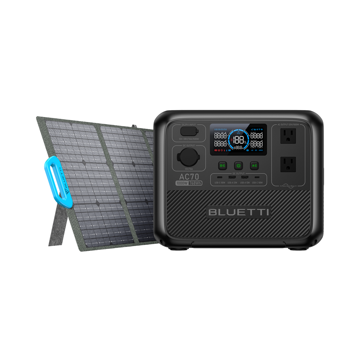 BLUETTI AC70 Portable Power Station |1000W, 768Wh