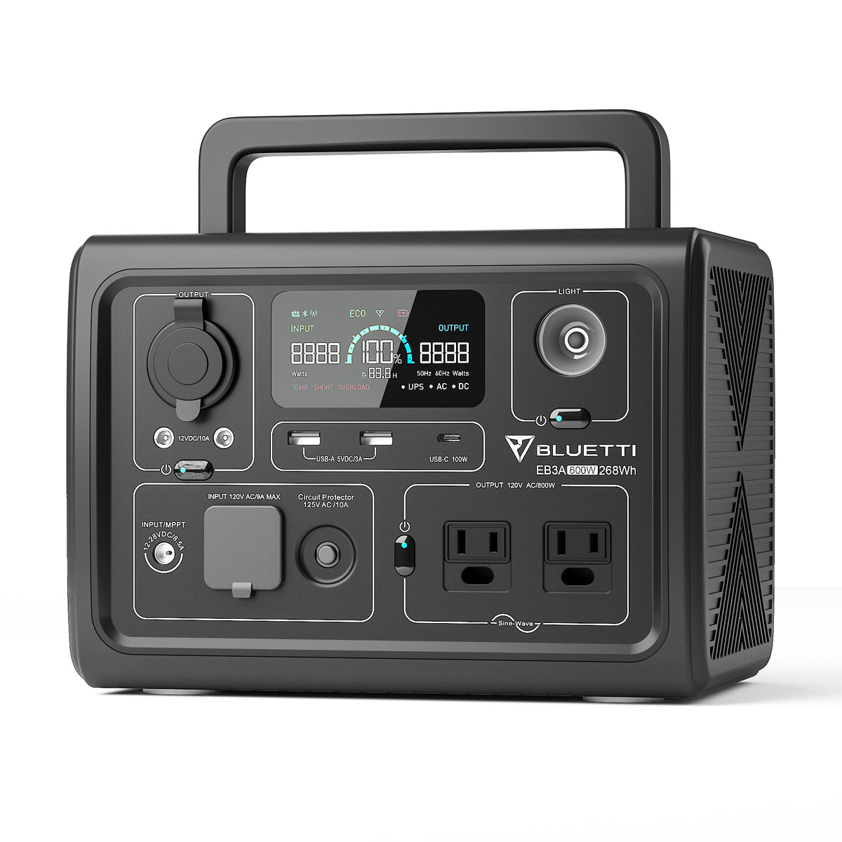 BLUETTI EB3A Portable Power Station | 600W 268Wh - BLUETTI CA